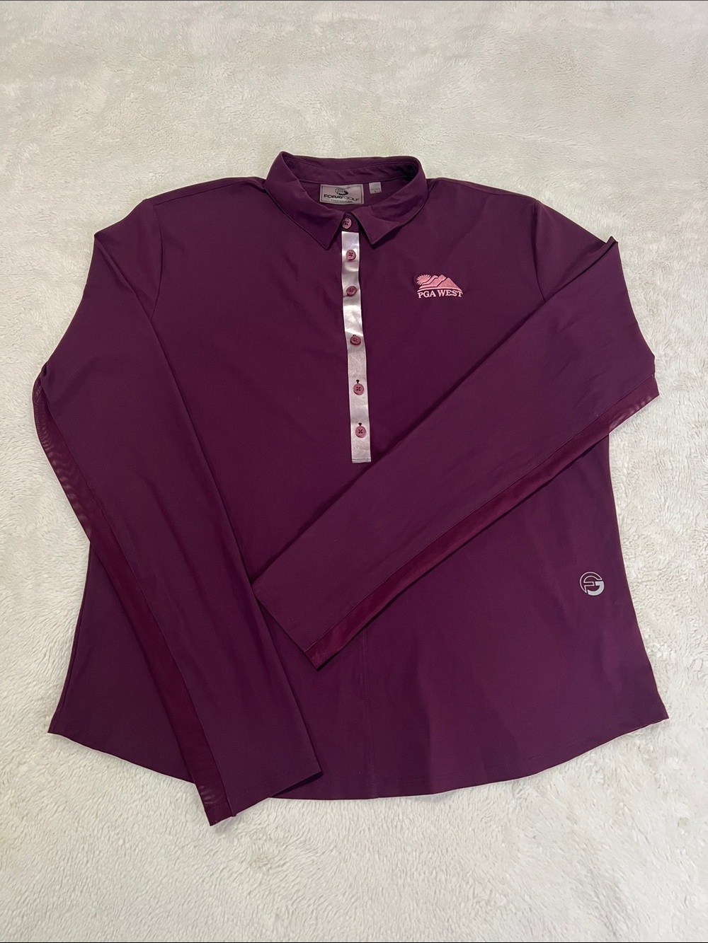 FORAY GOLF Women’s Long-Sleeve Polo Shirt - Plum